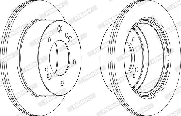Ferodo DDF1543C-1 Brake Disc for Kia