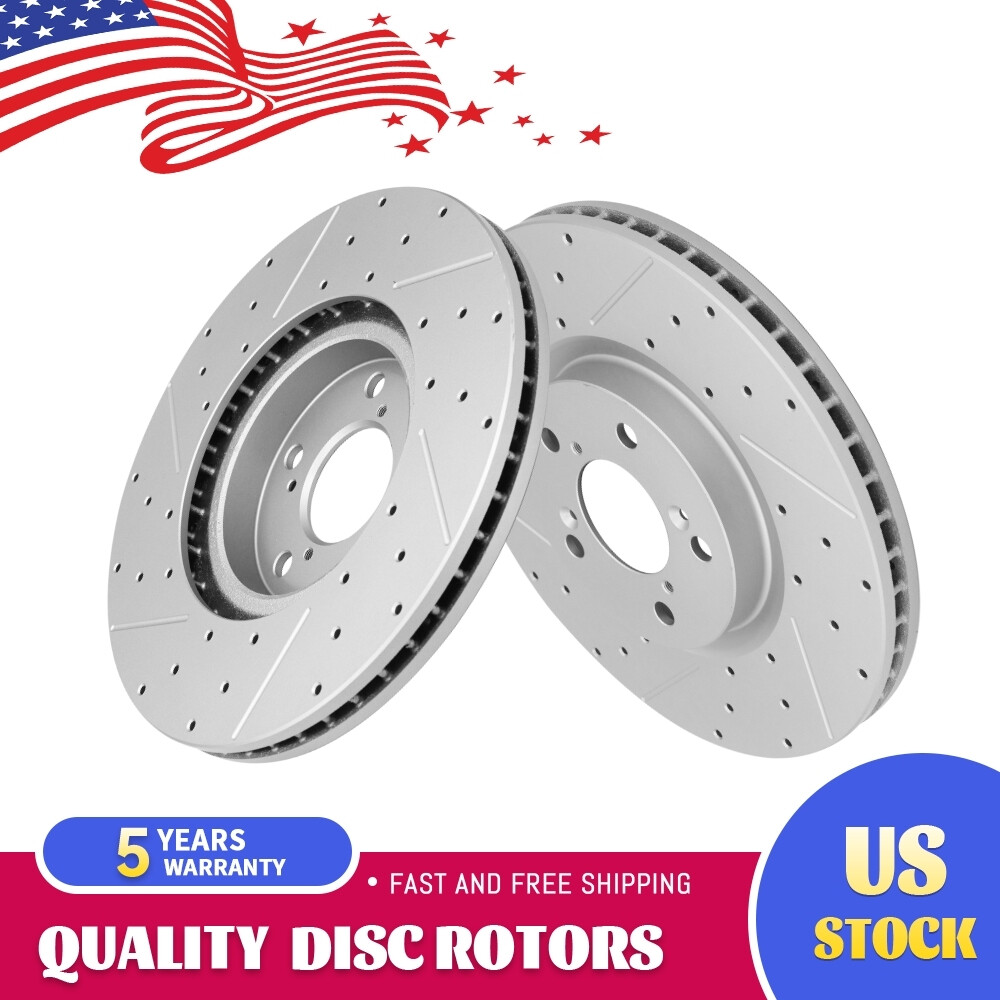 330mm Front Drilled Slotted Disc Brake Rotors for Honda Pilot Acura MDX RLX ZDX