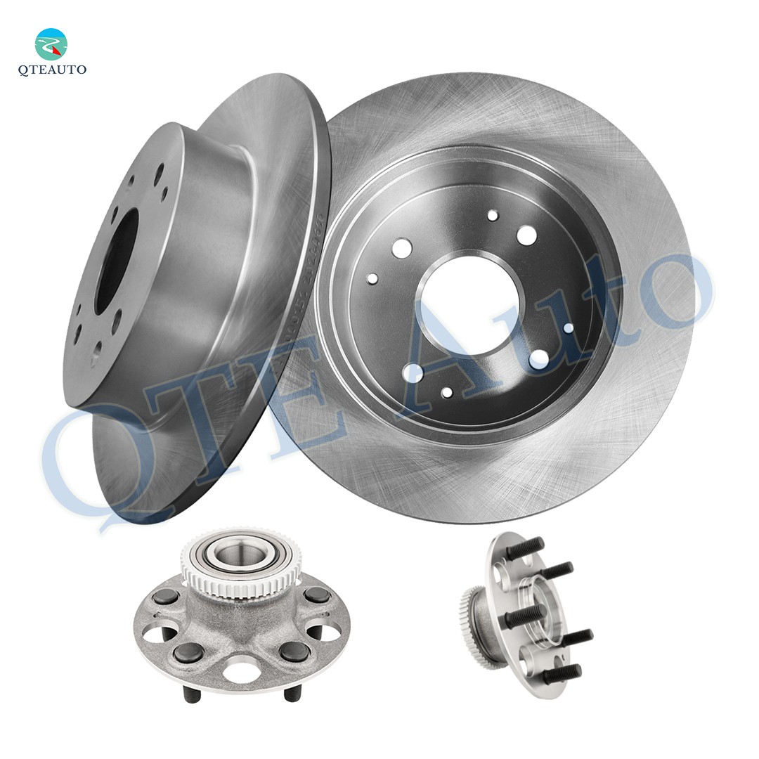 4P Rear 260mm Brake Rotors-Wheel Hub Bearing Assembly For 1998-2002 Honda Accord