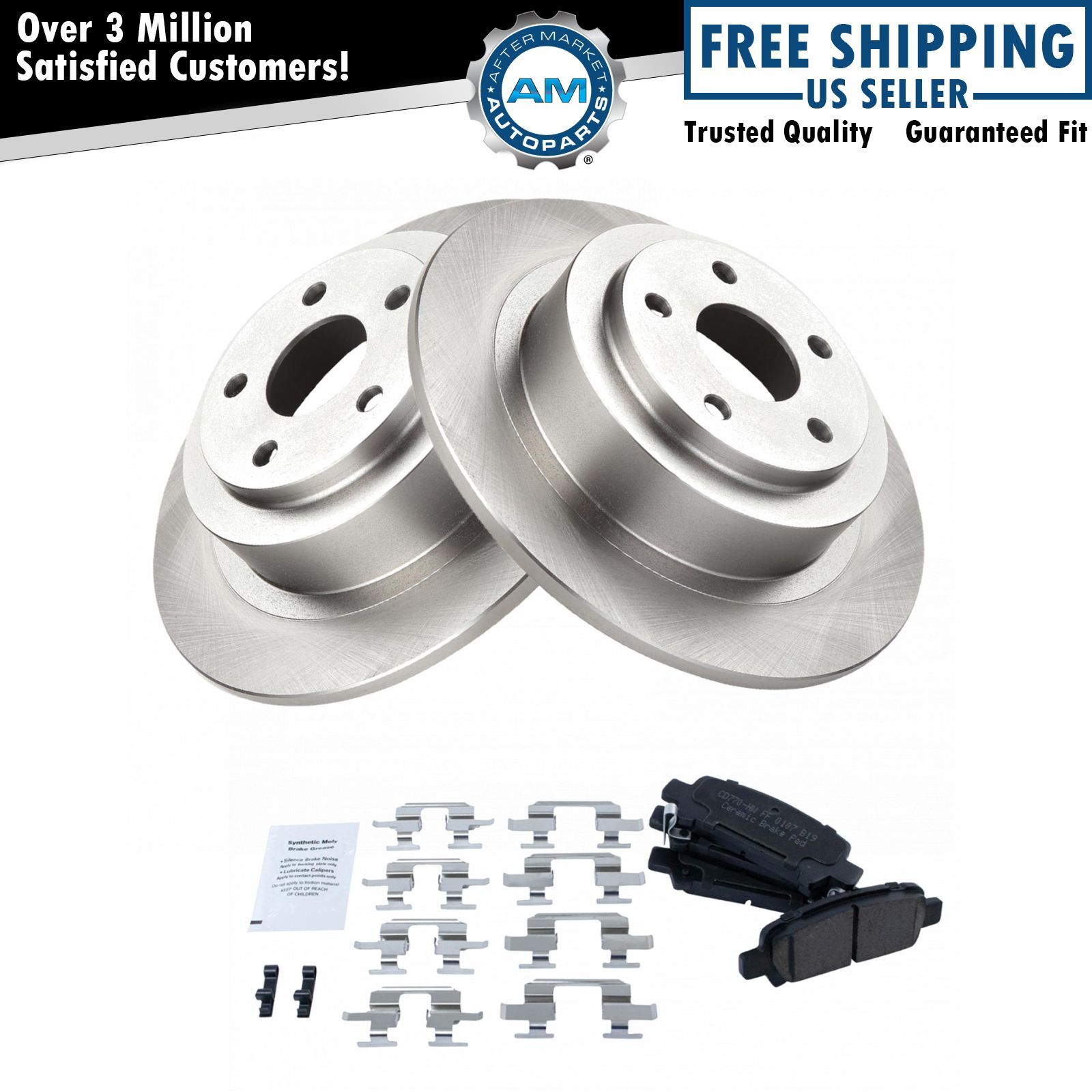 Rear Ceramic Brake Pad & 2 Discs Rotors Set Kit for Legacy Baja Outback
