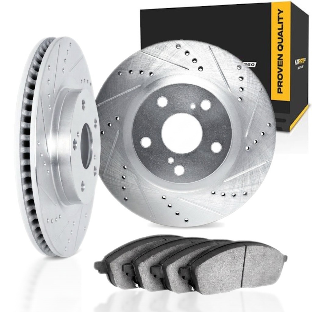 For Porsche Panamera 2010-2020 Rotor Set | Front | Silver | Drilled And Slotted