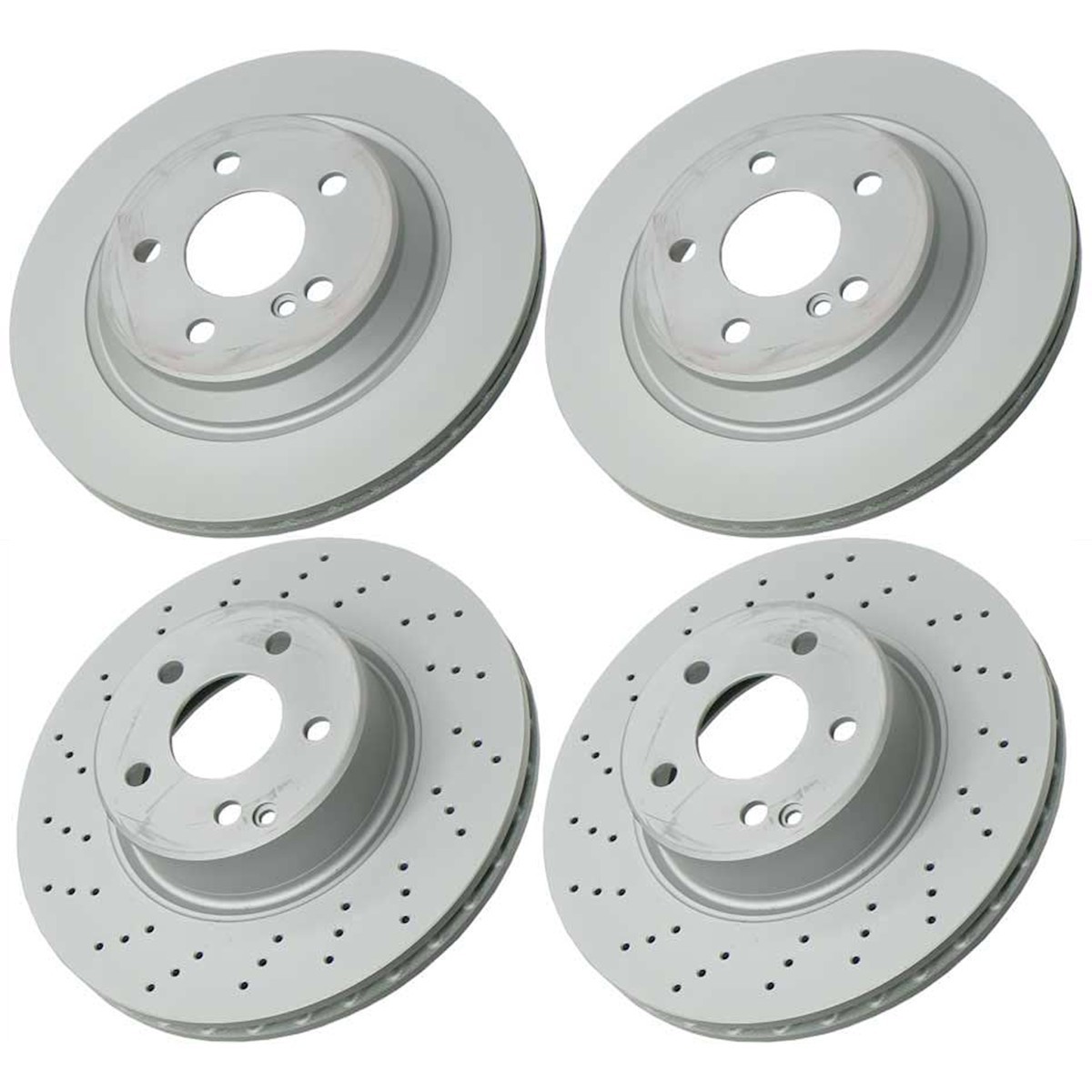 SET-452400360720-A Zimmermann Brake Discs 4-Wheel Set Front & Rear RWD for MB