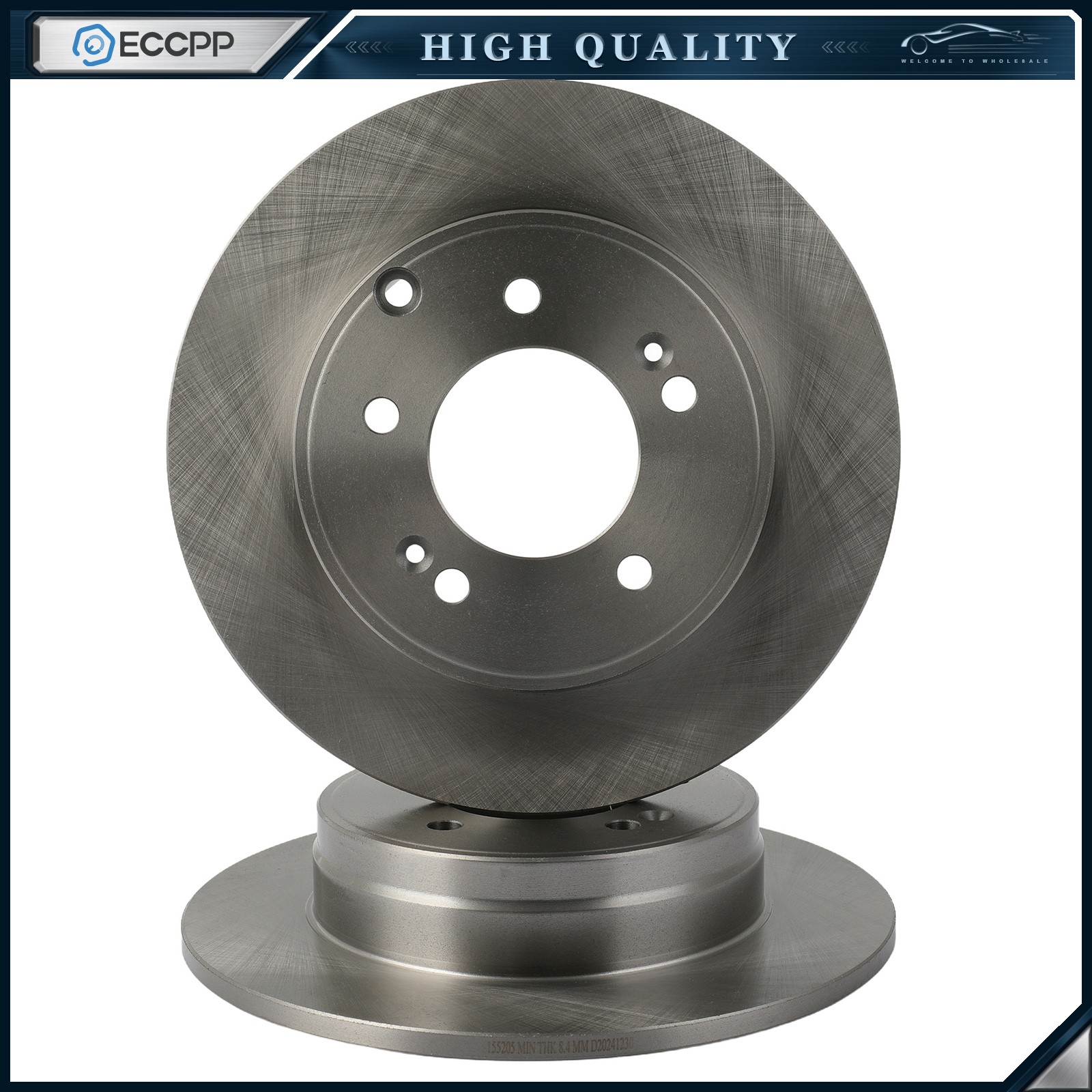 Rear Brake Rotors Discs For Hyundai Sonata Azera 2013-2015 Kia Optima Cadenza