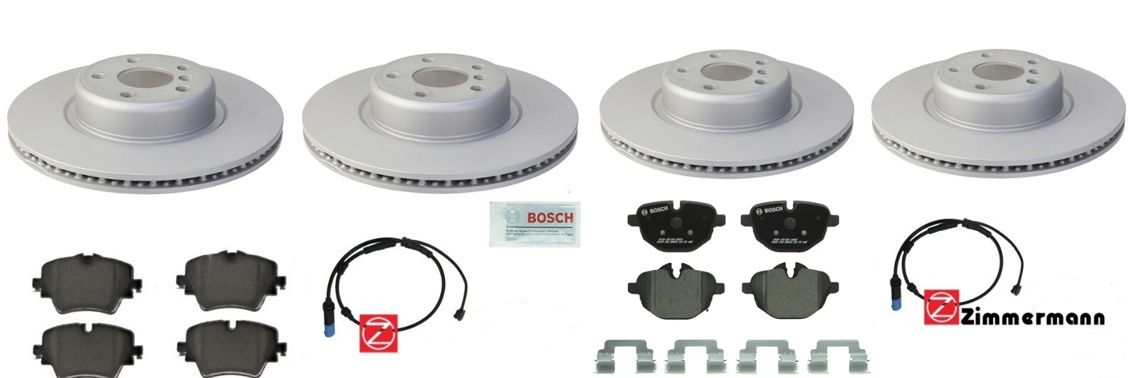 ★ Zimmermann BMW X3 Z4 G01 Front & Rear Brake Kit Rotors Pads 34116860907 BOSCH
