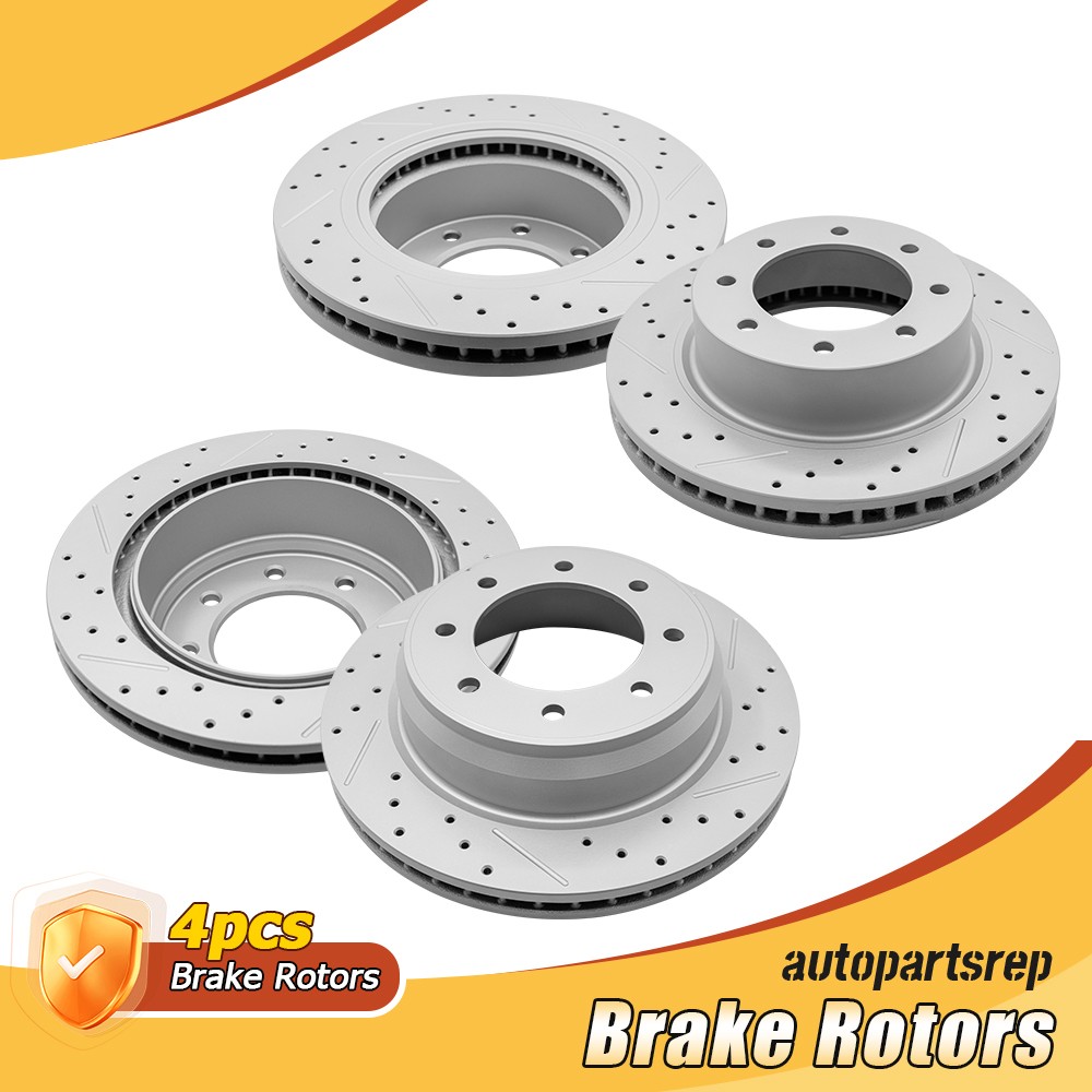 Front and Rear Drilled Brake Rotors for 2012 – 2021 Nissan NV1500 NV2500 NV3500