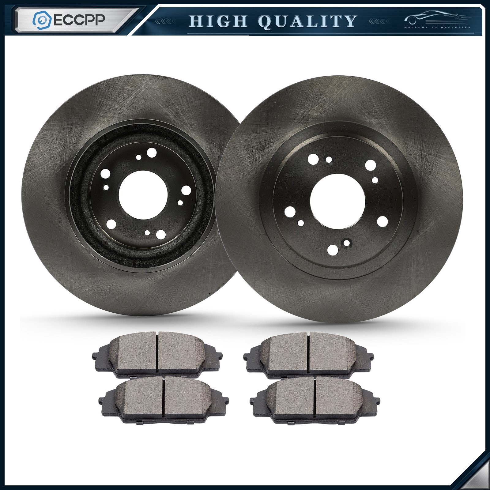 Front Brake Rotors And Ceramic Pads For ACURA RSX 2002-2006 HONDA CIVIC 2006-11