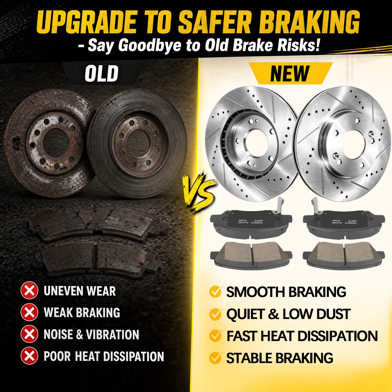 Front Rear Brake Disc Rotor + Pads Kit for GT Kia Forte Hyundai Elantra Veloster