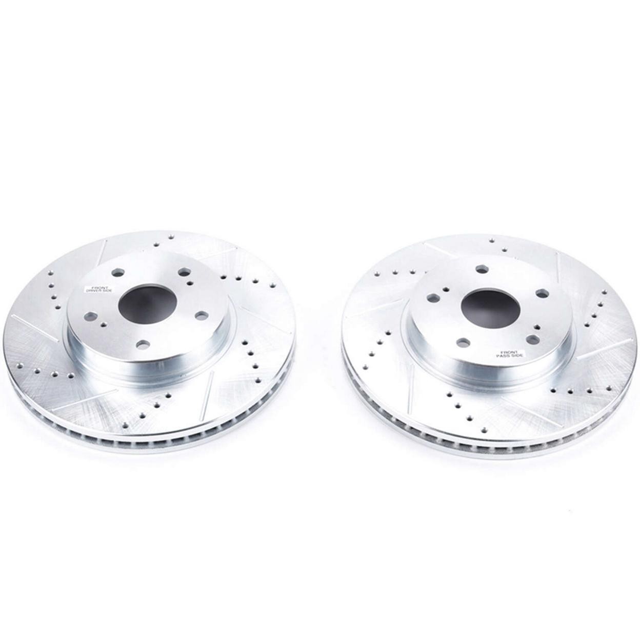 PowerStop Disc Brake Rotor Set – Fits Subaru Legacy 2015-2018 DRILLEDSLOTTED ROT