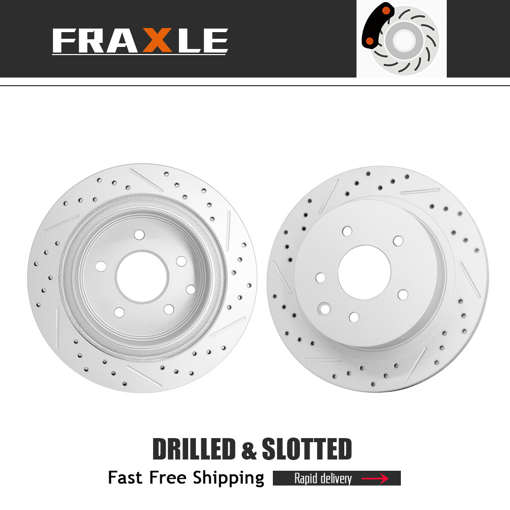 Rear Drilled Brake Rotors for Nissan Leaf Rogue Sport Select 350Z Juke X-Trail