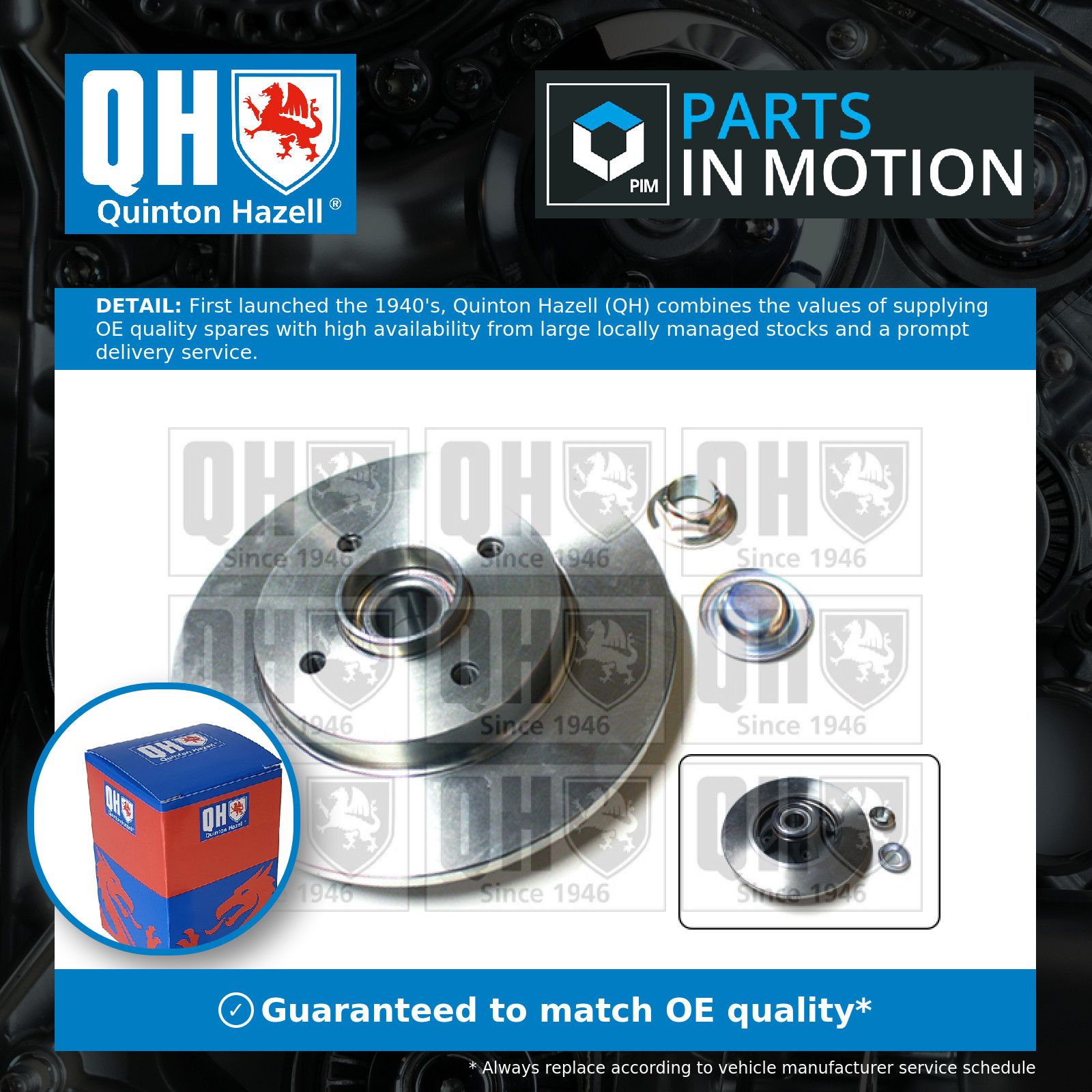 2x Brake Discs Pair Solid Rear 268mm BDC5595 Quinton Hazell Set 424946 Quality