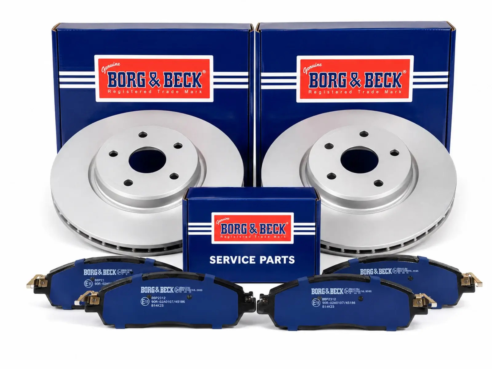 B & B Front Vented Brake Discs & Pads 258mm Fits Eunos Mazda 500 626 V Premacy