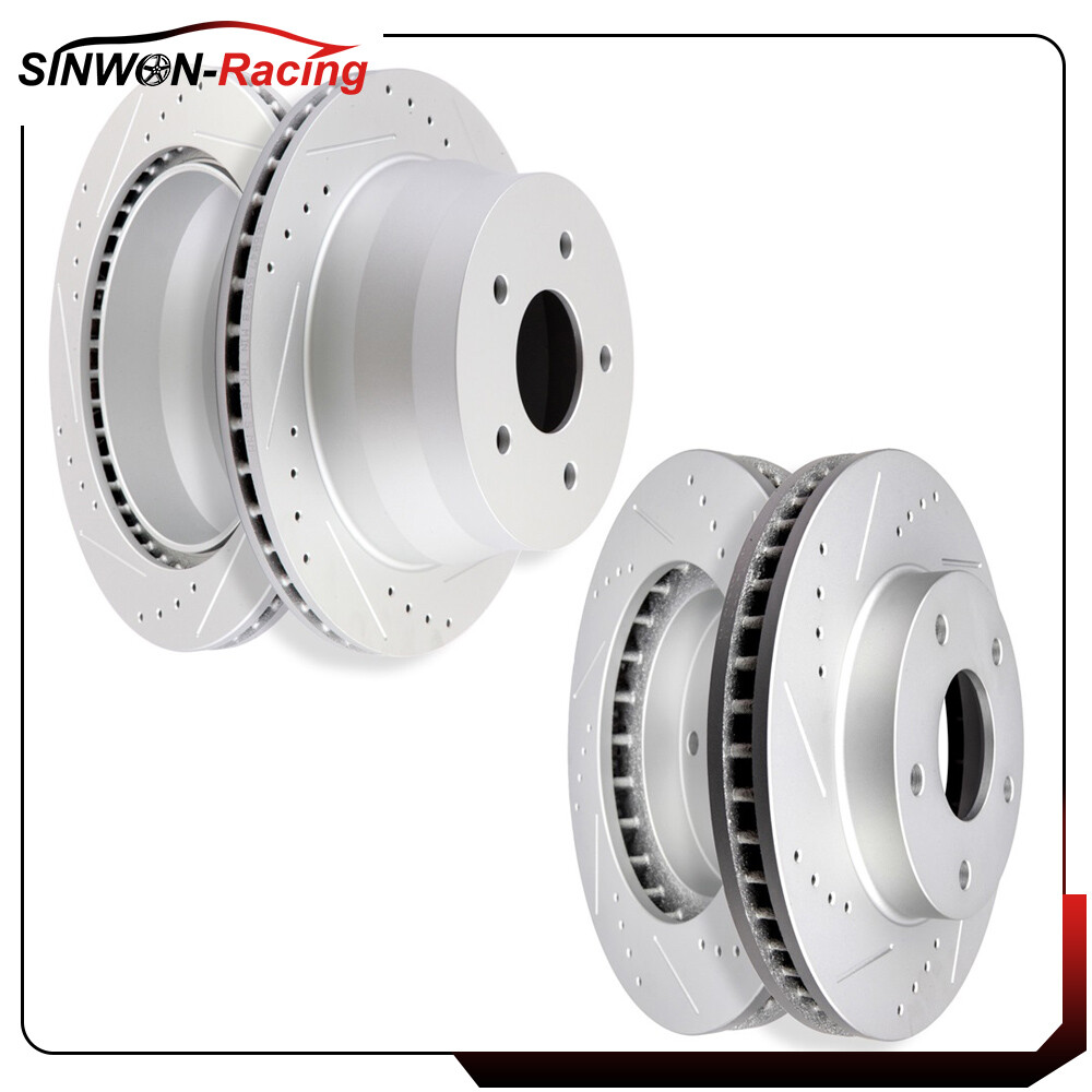 Front Rear Drilled & Slotted Brake Rotors Fits Blazer S-10 Midsize Jimmy Bravada