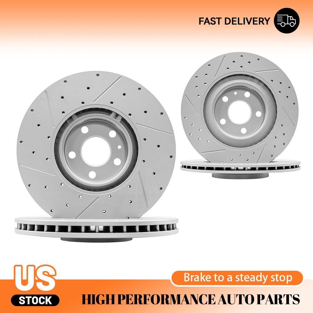 Front Rear Vented Disc Brake Rotors Set for Volvo S60 XC90 V60 V90 Cross Country