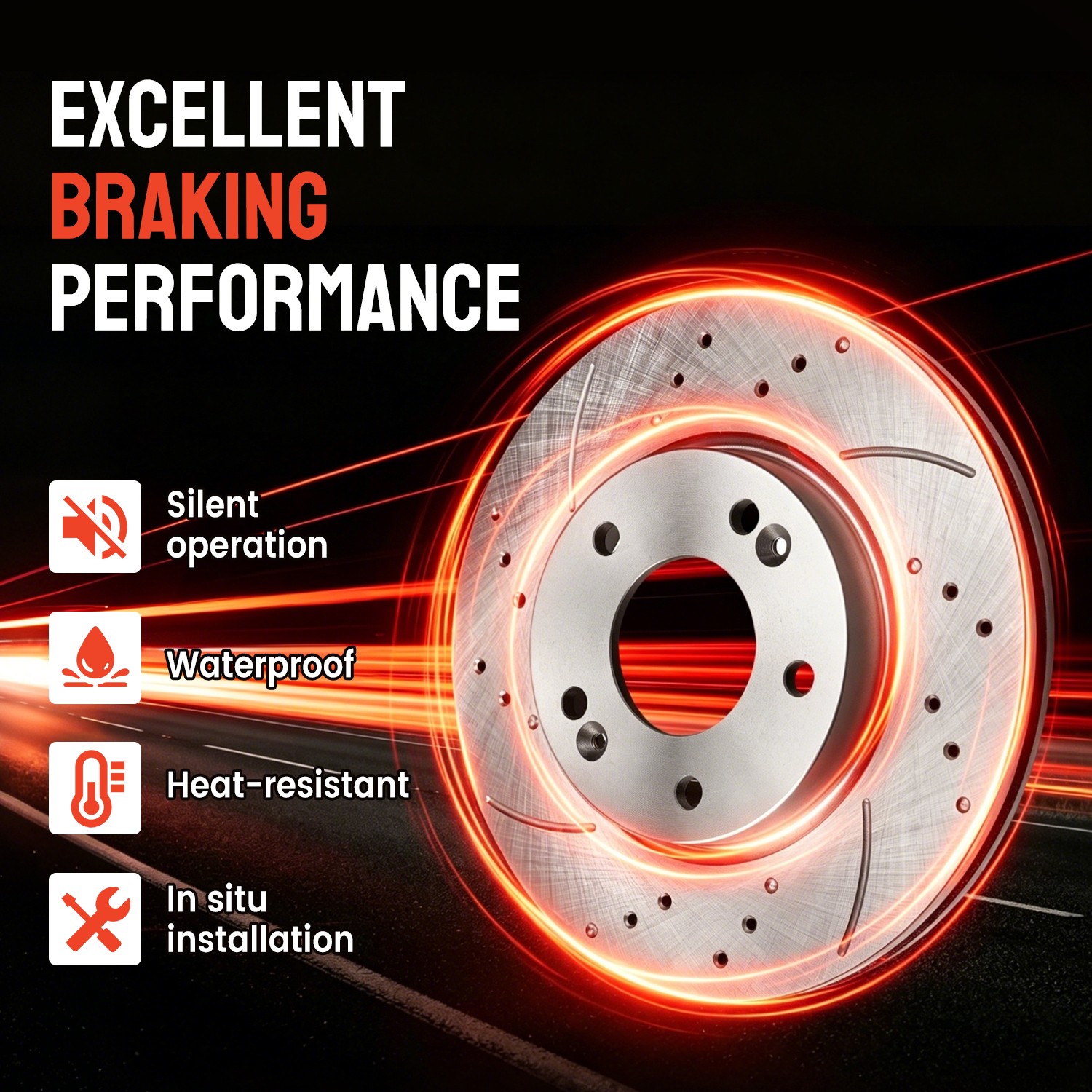 Front Rear Brake Rotors Ceramic Pads For Jeep Grand Cherokee Commander 2005-2010