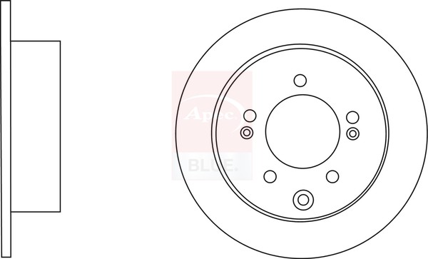 2x Brake Discs Pair Solid fits KIA SOUL AM 1.6 Rear 09 to 14 262mm Set Apec Blue