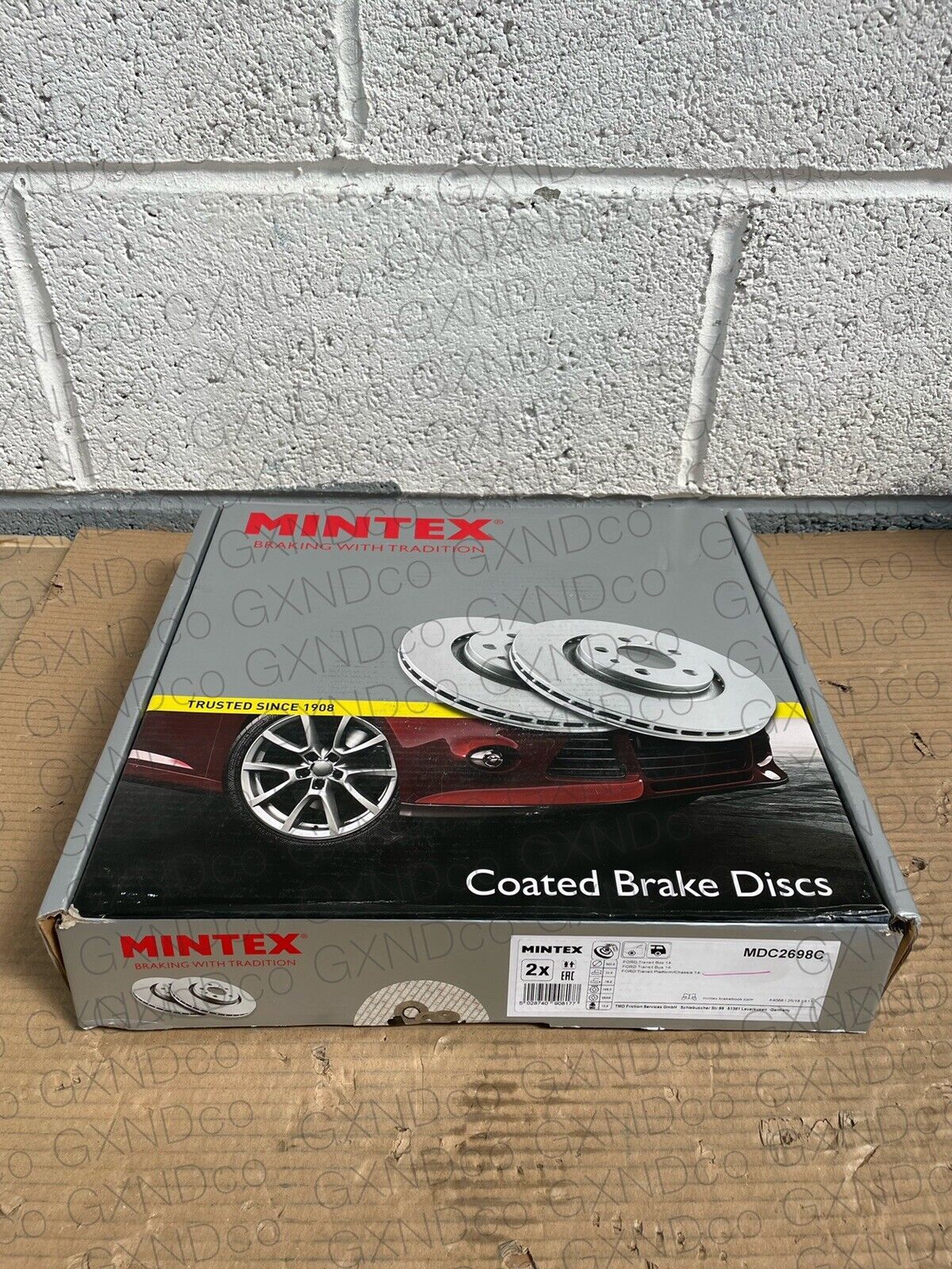 Rear Brake Discs x2 Fits FORD Transit V363 308mm Mintex MDC2698C 1815600