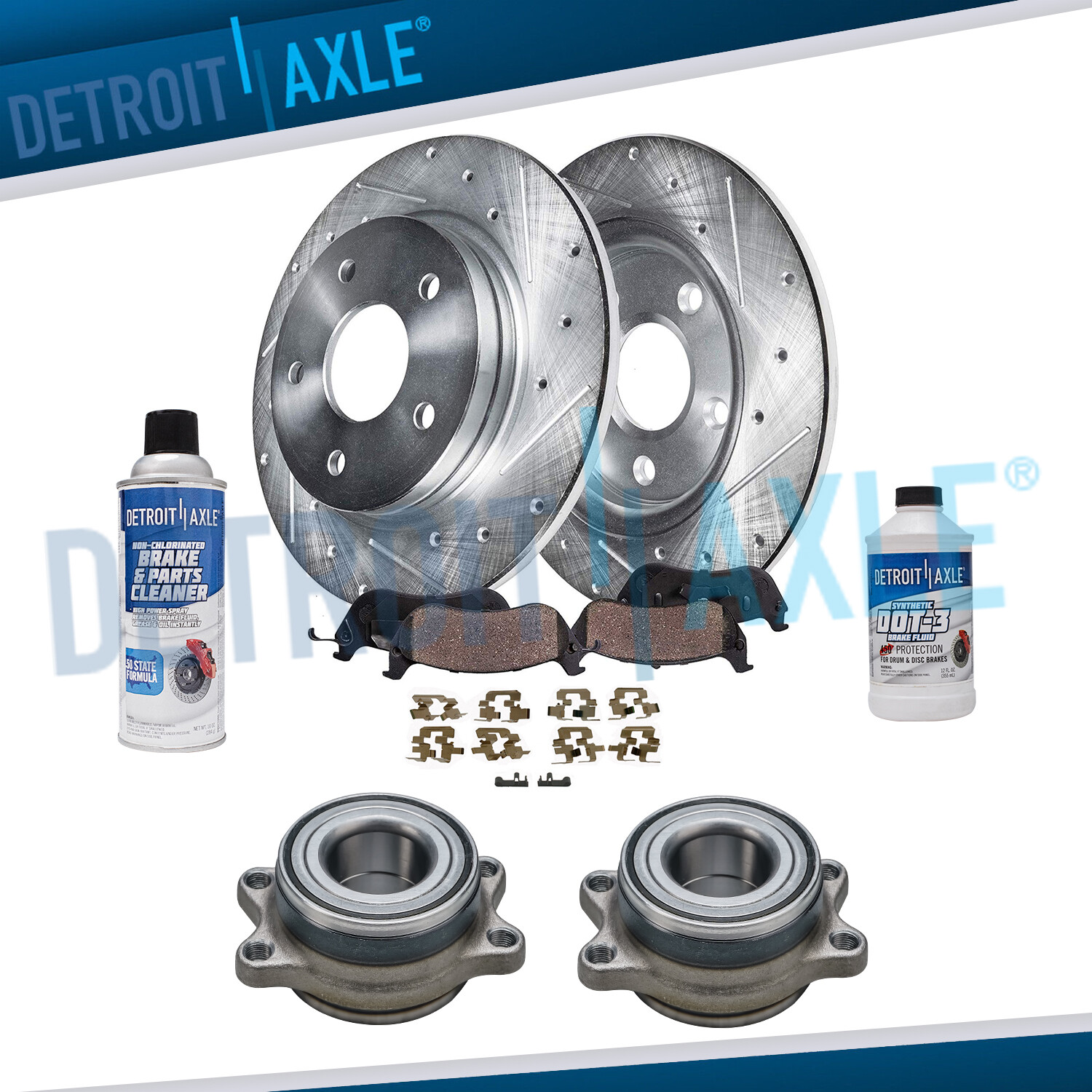 Rear Drilled Rotor Brake Pad Wheel Bearing Hub for Subaru Legacy Outback Baja