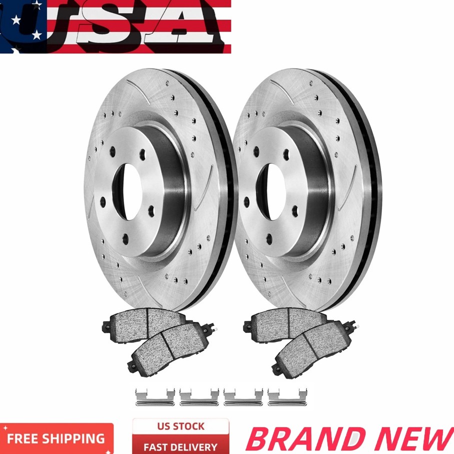 Rear Brake Pad and Brake Rotors Ceramic Premium G-Coated for INFINITI Nissan