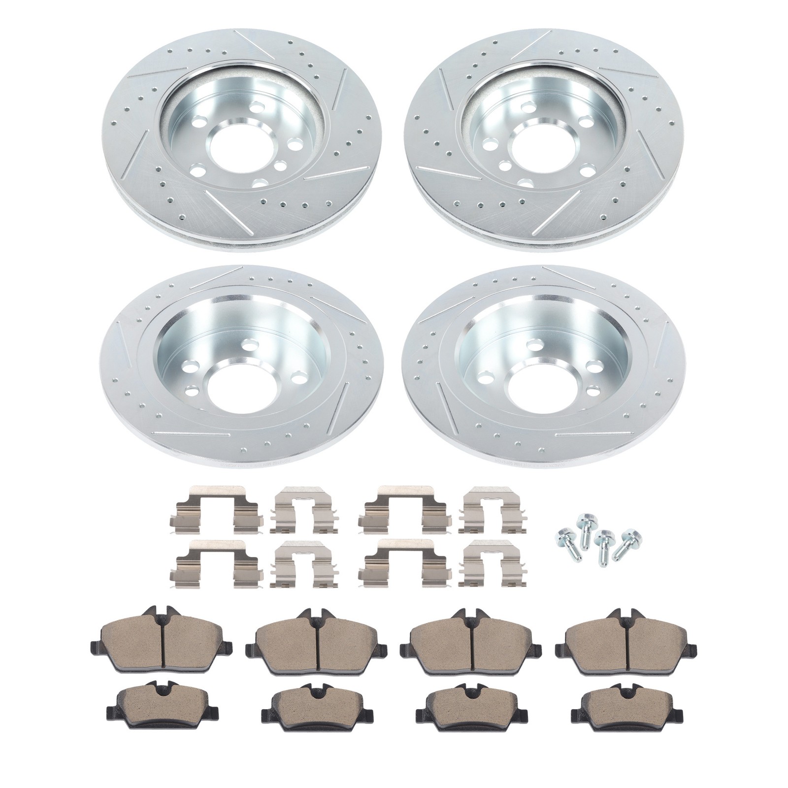 Labwork Drilled Brake Rotor & Brake Pads For Mini Cooper F56/F57 15-16 L3 1.5L