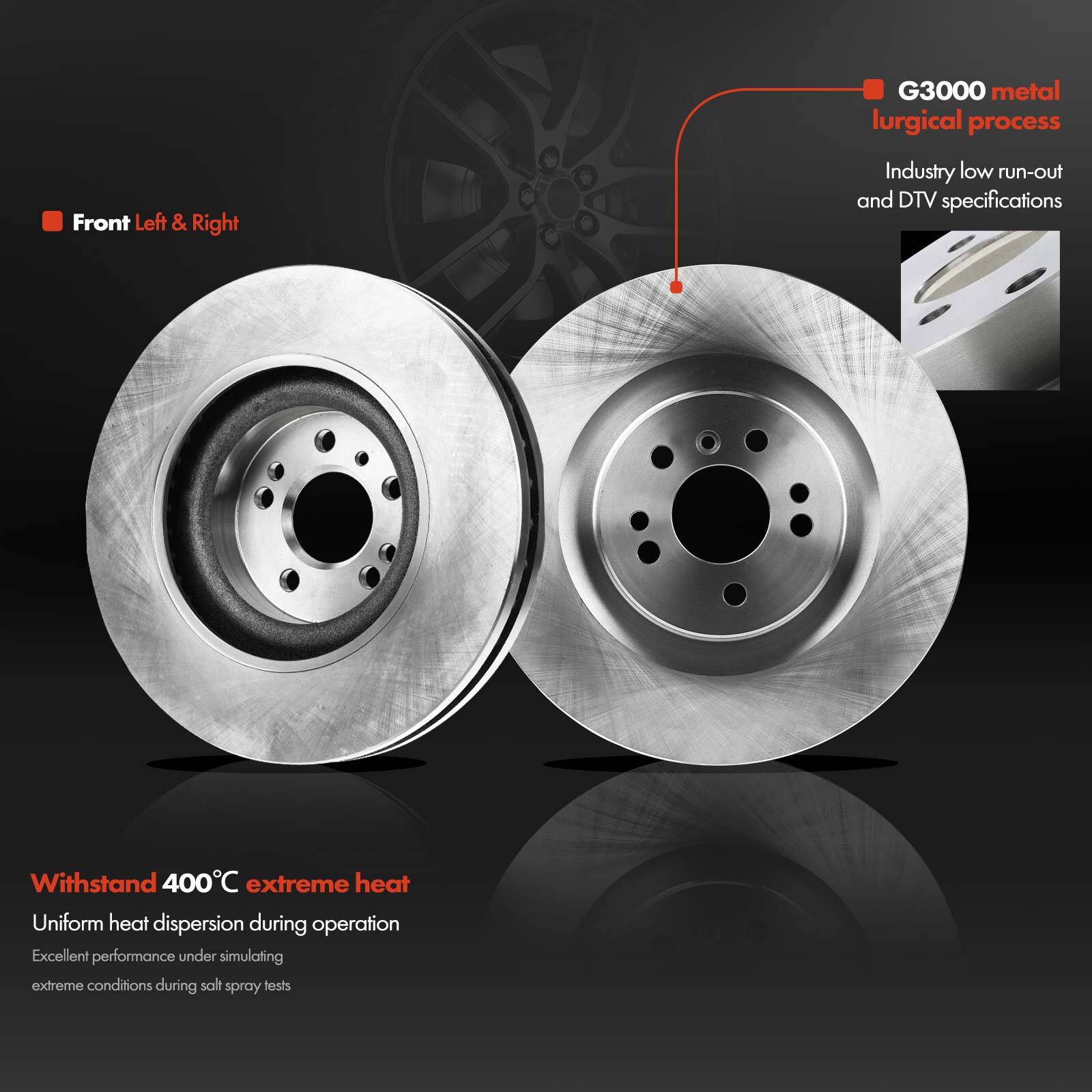 Front & Rear Disc Rotors & Ceramic Brake Pads for Mercedes-Benz X164 W164 W251