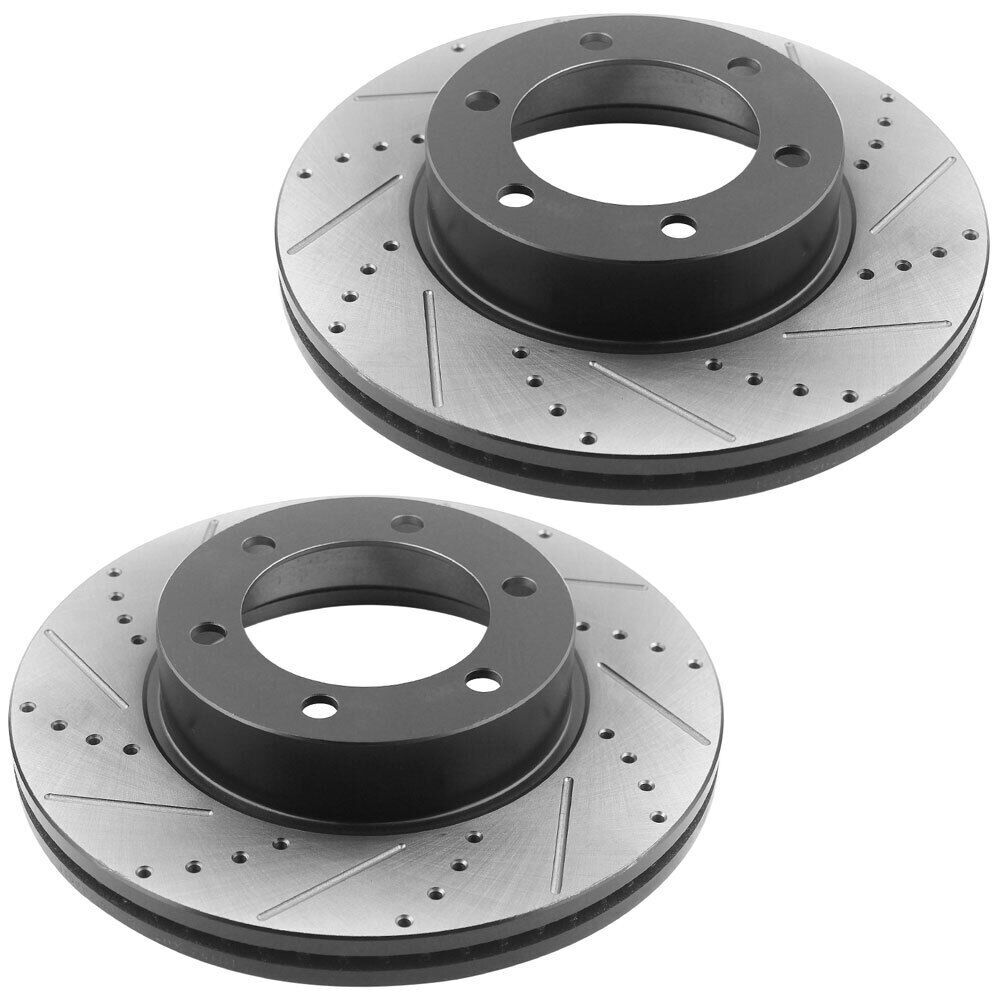 4WD Front Drilled Rotors Brake Pads for 2004-2008 Ford F-150 Lincoln Mark TL A09