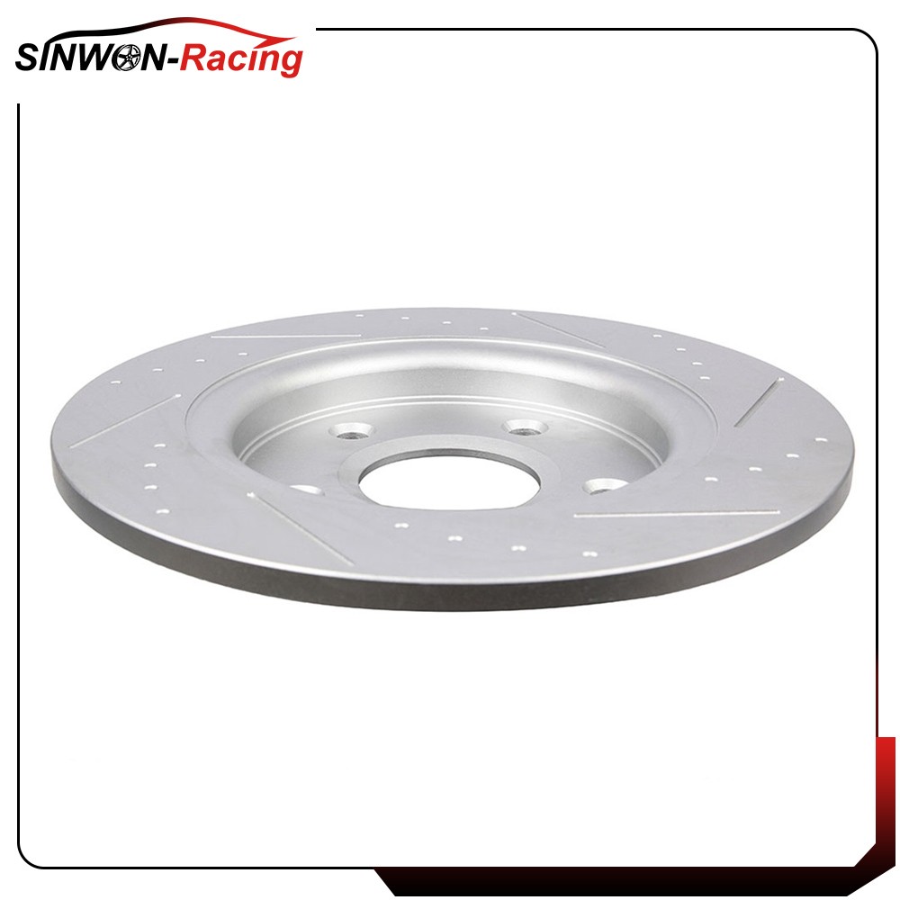 Rear Brakes Ceramic Pads and Rotors Slotted For 2008-2010 Dodge Grand Caravan