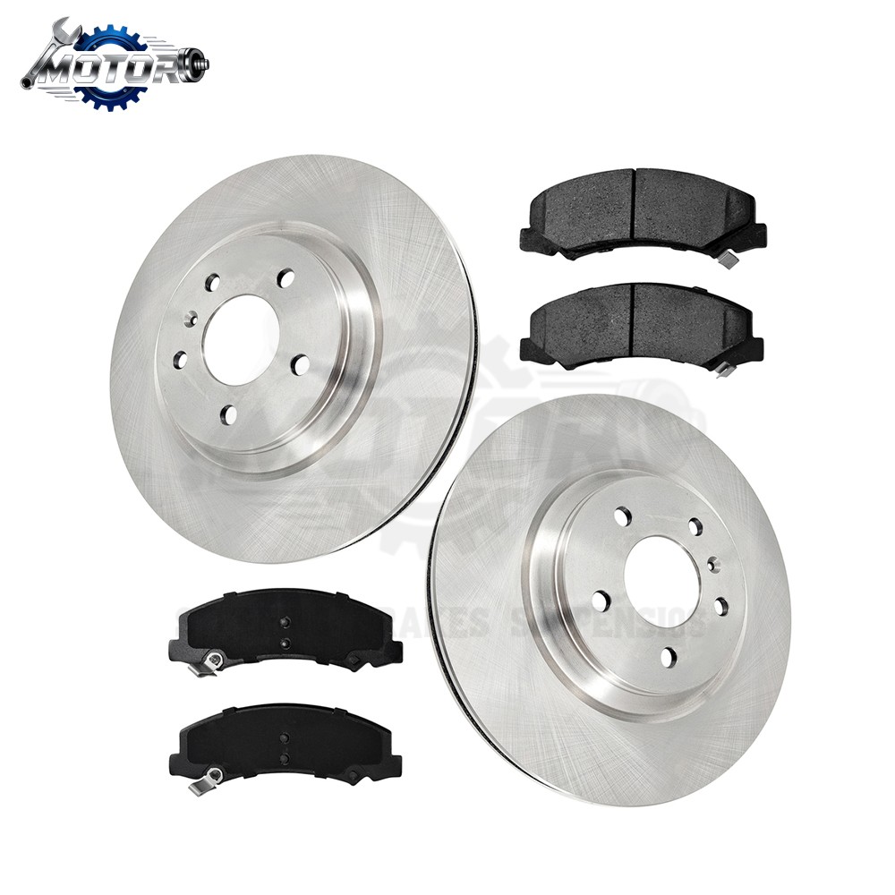 For 2006-2011 Chevy Impala Buick LuCerne V8 323mm Front Brake Rotors&Ceramic Pad
