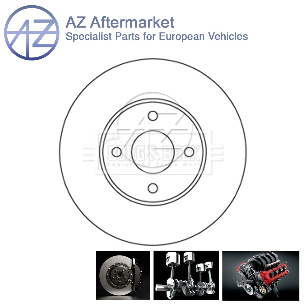 Fits Ford Fiesta 2005-2008 2.0 AZ Front 1x Brake Disc 5S6Y1125AC