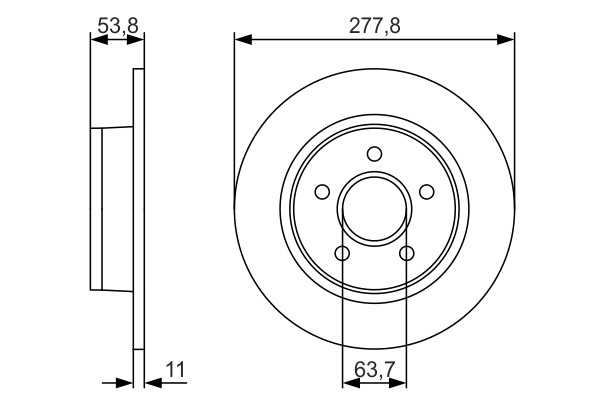 2x Brake Discs Pair Solid fits FORD TOURNEO CONNECT TDCi 1.8D Rear 02 to 13 Set