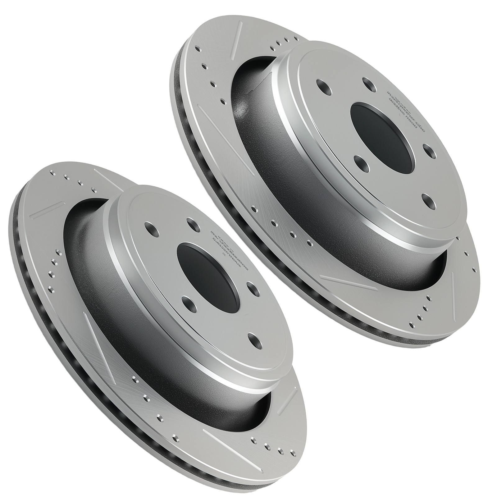 Rear Drilled&Slotted Brake Rotors for Dodge/Ram 1500 2005-2010/Durango 2004-2009