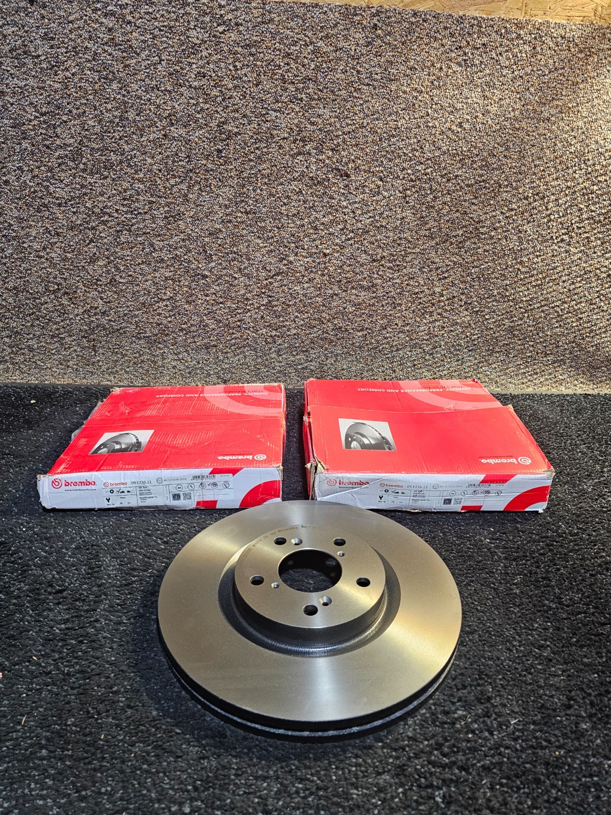 (QTY 2) Brembo 09.E236.11 Front UV Coated Brake Rotors For Acura ZDX 2010-2013