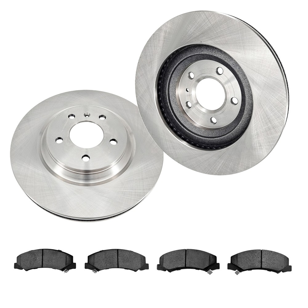 For 06 -11 Cadillac DTS Buick LuCerne V8 323mm Front Brake Rotors & Ceramic Pads