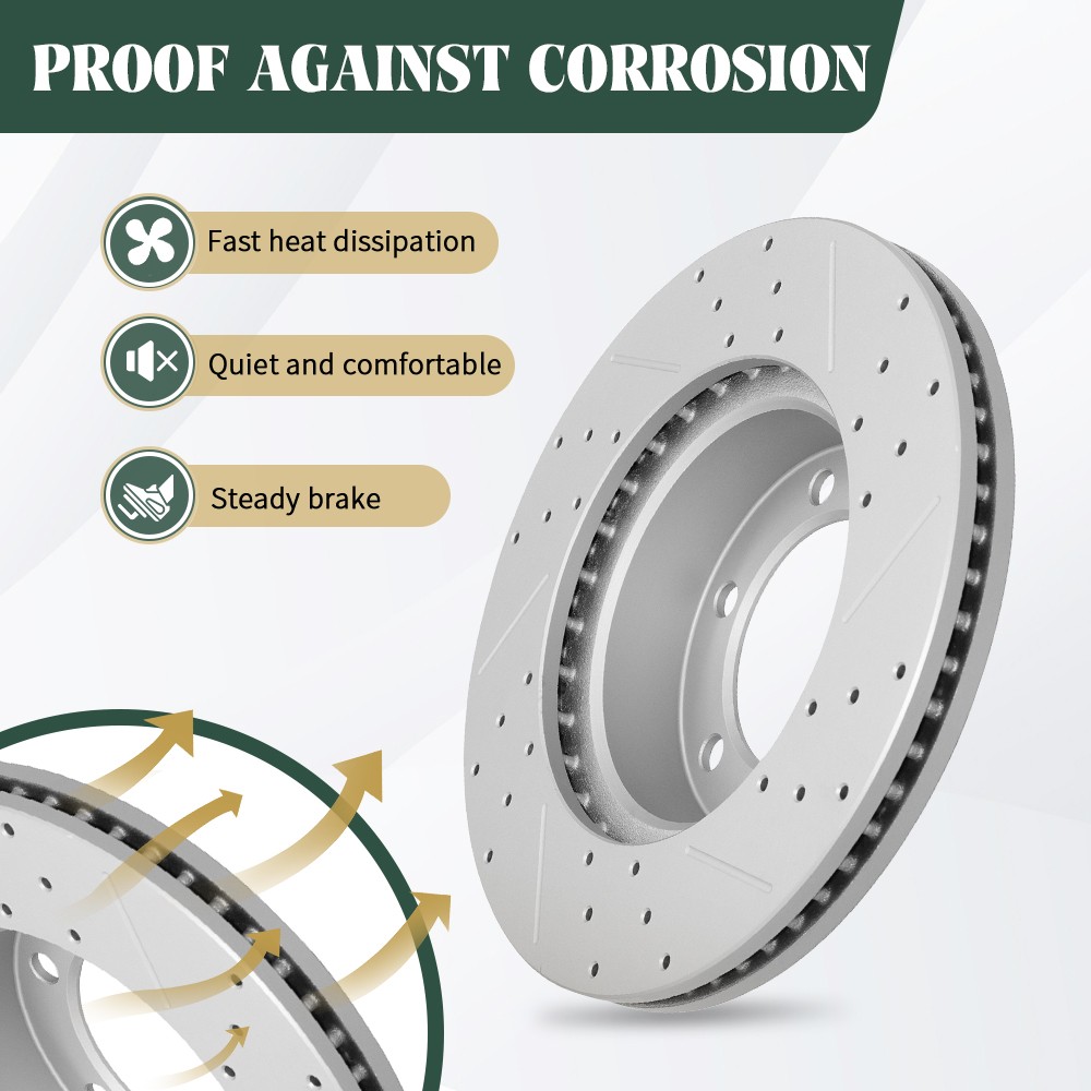 Front Brake Rotors & Ceramic Pads for BMW 228i 328i 330e 328d 428i Gran Coupe