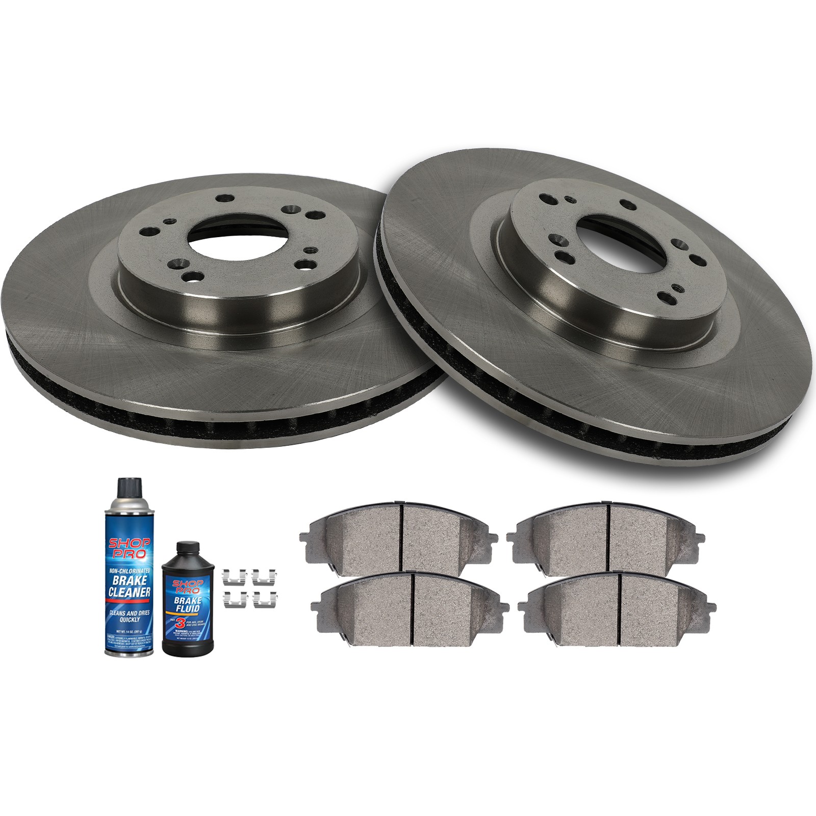 Front Brake Rotors Discs And Ceramic Pads For 2007 2008 – 2010 ACURA CSX Type-S