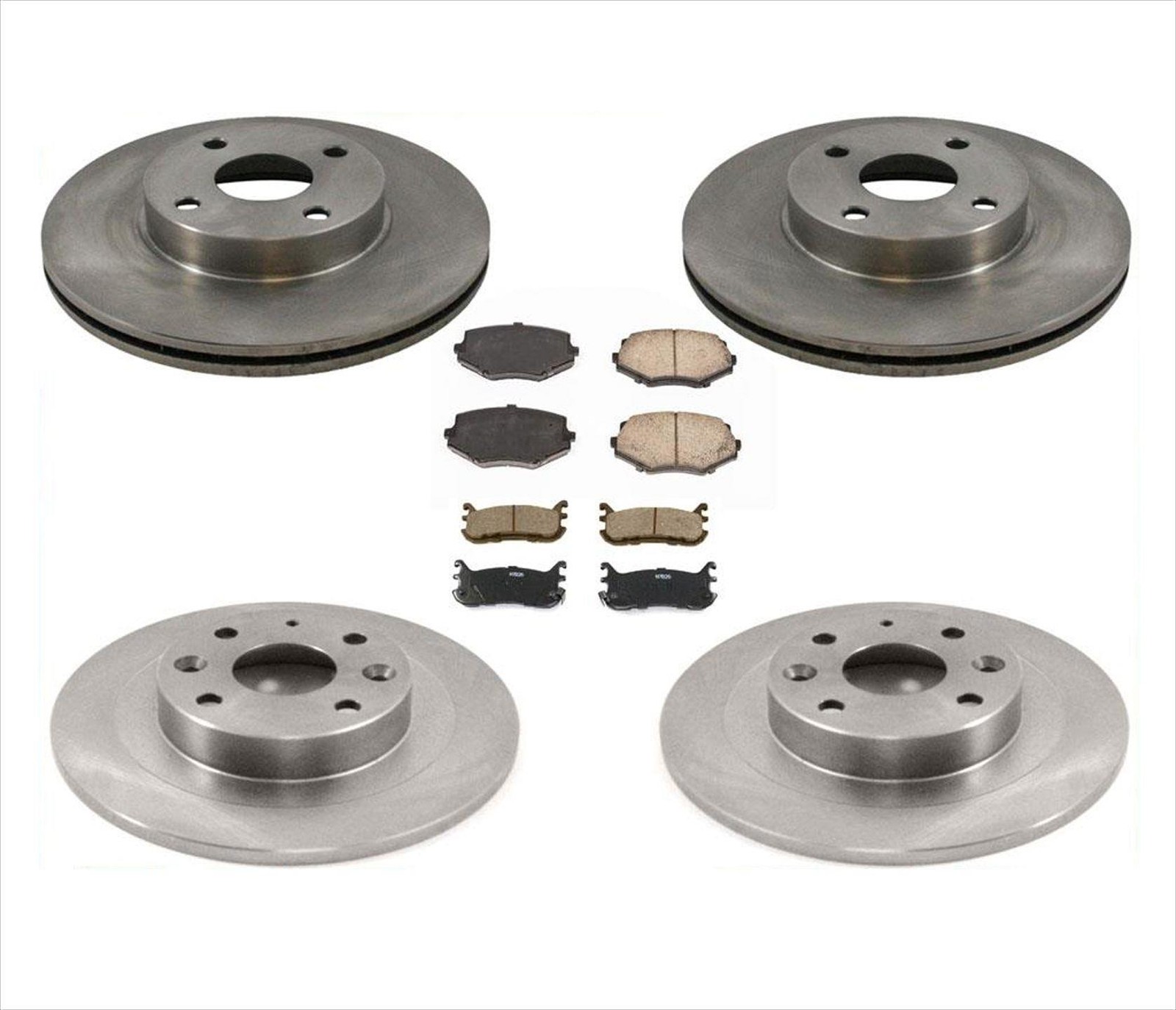 94 to 00 Mazda Miata MX-5 10 Inch Front & 9 3/4 Inch Rear Rotors & Pads 6pc Kit