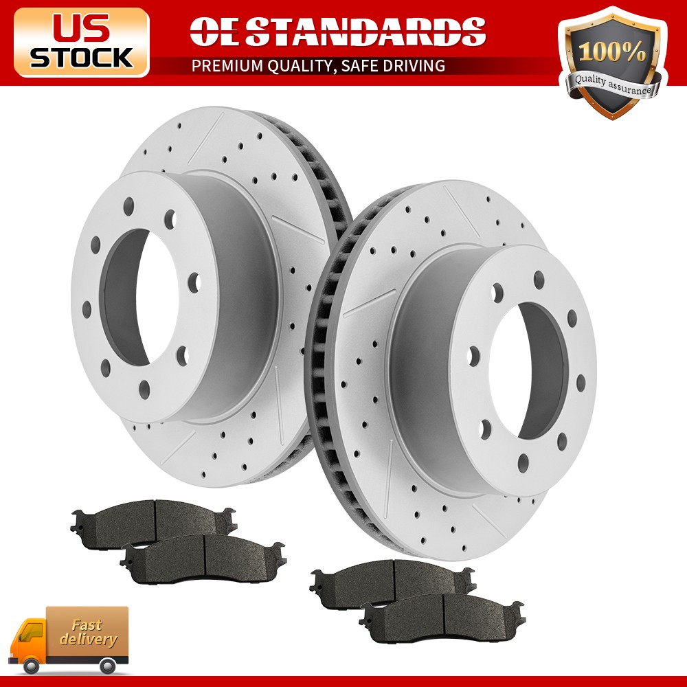 353mm Front Disc Rotors Ceramic Brake Pads for Dodge Ram 2500 3500 4500 1500