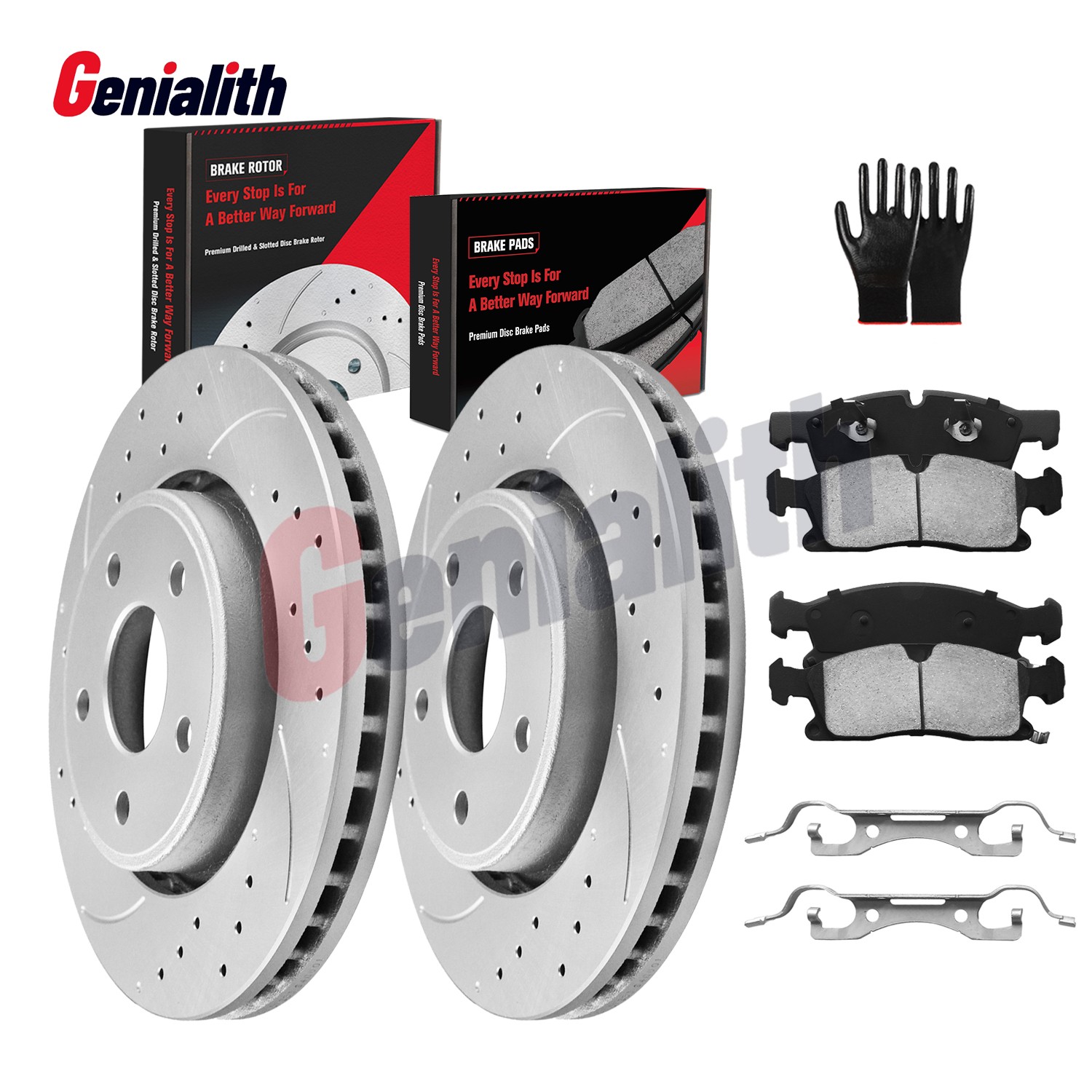 Front Drilled Rotors Brake Pads for 2011-2020 Jeep Grand Cherokee Dodge Durango