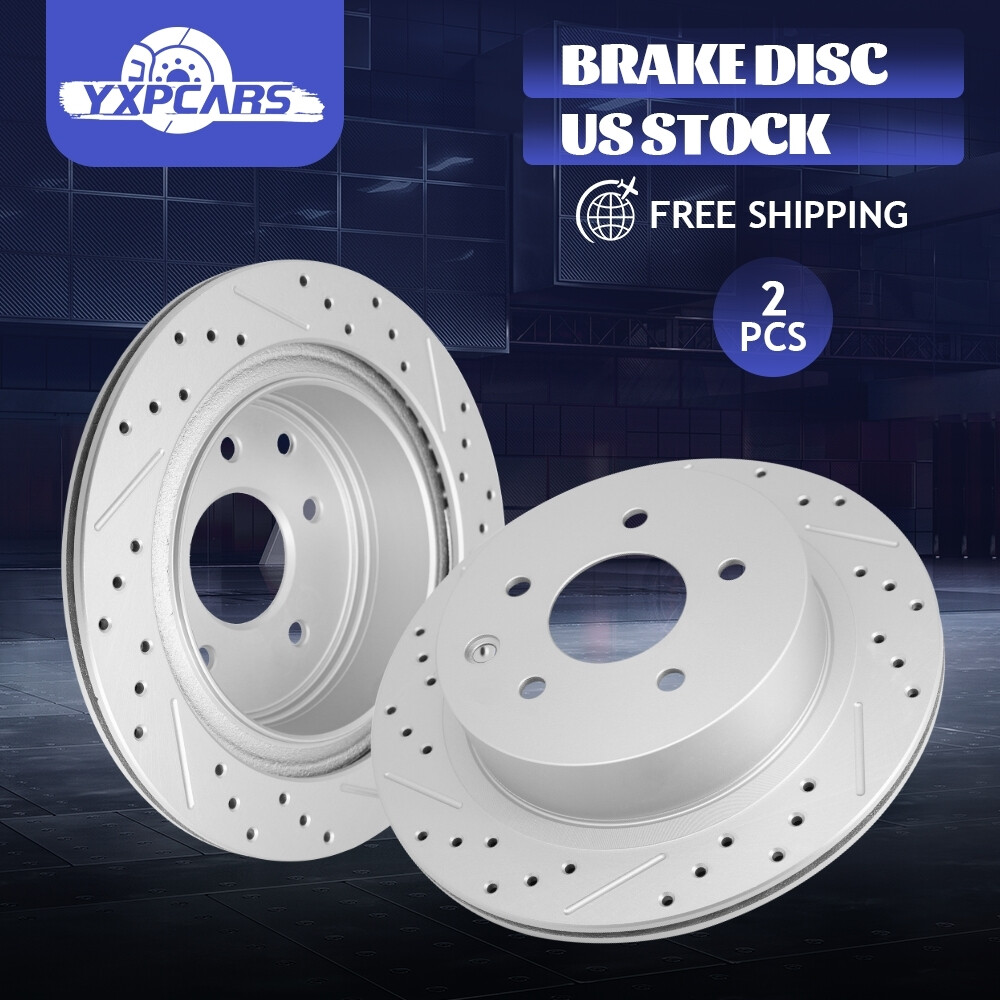 Rear Drilled Slotted Disc Rotors for Nissan Rogue Juke Leaf Rogue Infiniti G35