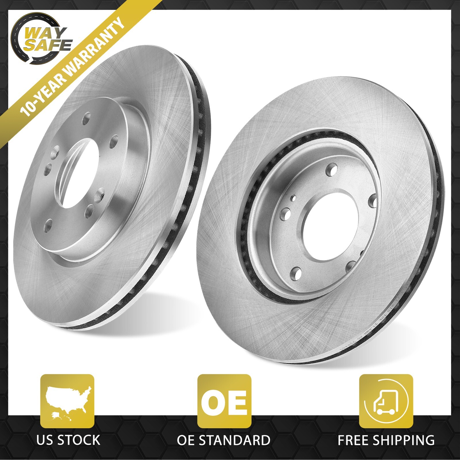 11.81 in Front Brake Rotors for Kia Forte Koup Veloster Tucson Sonata -Vented