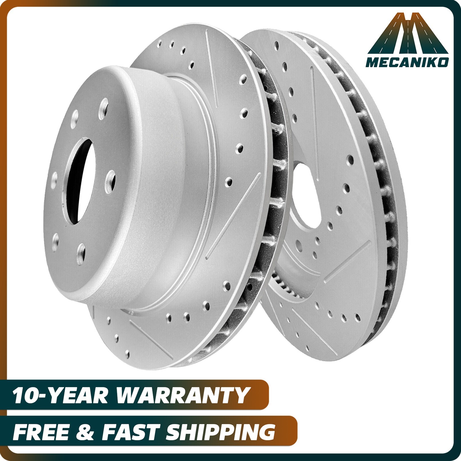 2x Rear Drilled Brake Rotors for Infiniti FX35 FX45 QX60 QX70 Pathfinder Murano