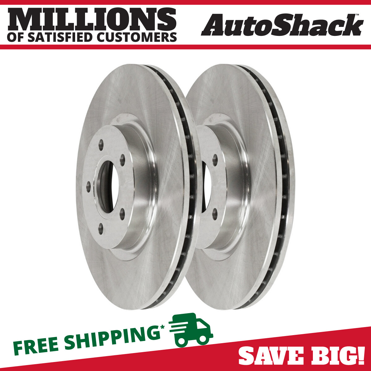 Front Brake Rotors Pair 2 for 2012-2018 Ford Focus 2013-2018 C-Max 1.0L 2.0L