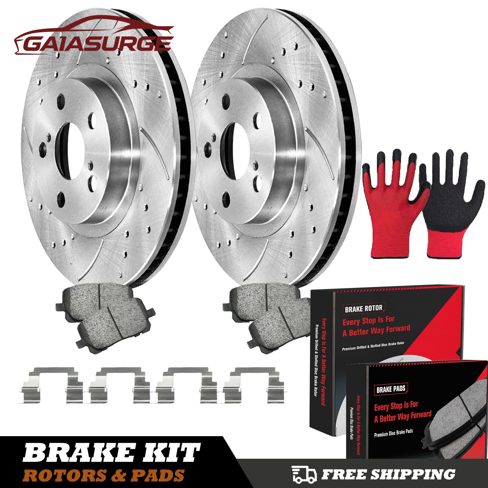 10.8in Front Disc Rotors Brake Pads fits 2003-2007 2008 Toyota Corolla Matrix