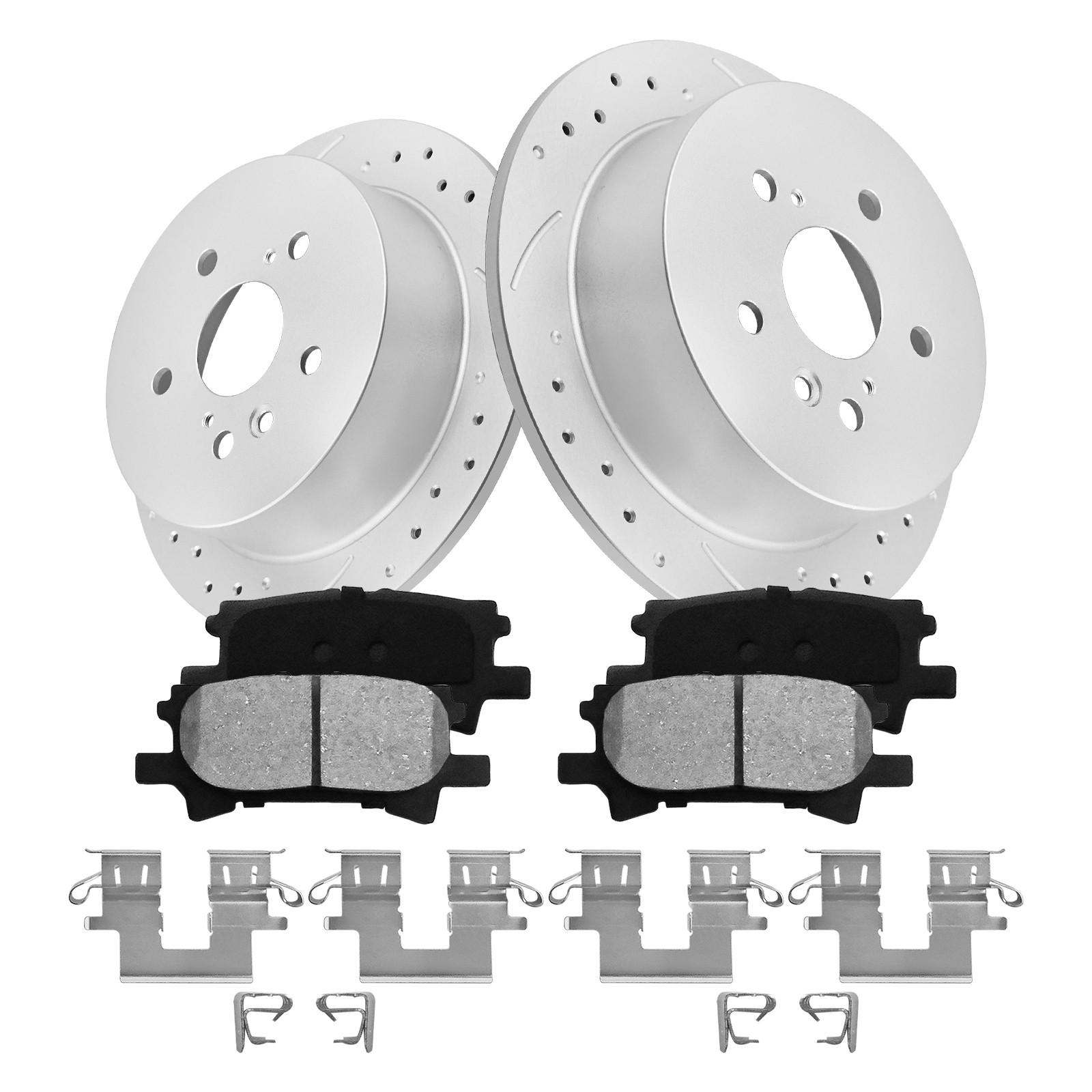 FITS Lexus RX330 RX350 RX400h 2004-2009 Front Rear Brake Rotors + Ceramic Pads