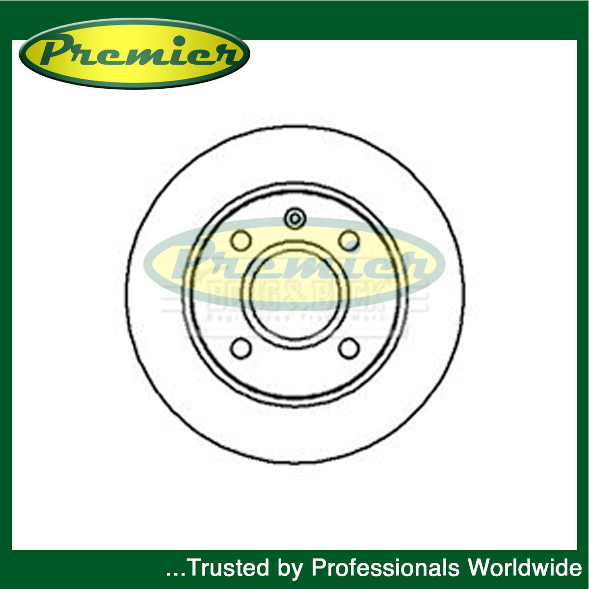 Premier Front 1x Brake Disc Fits Ford Fiesta 1989-1996 Escort 1990-1999 5022652