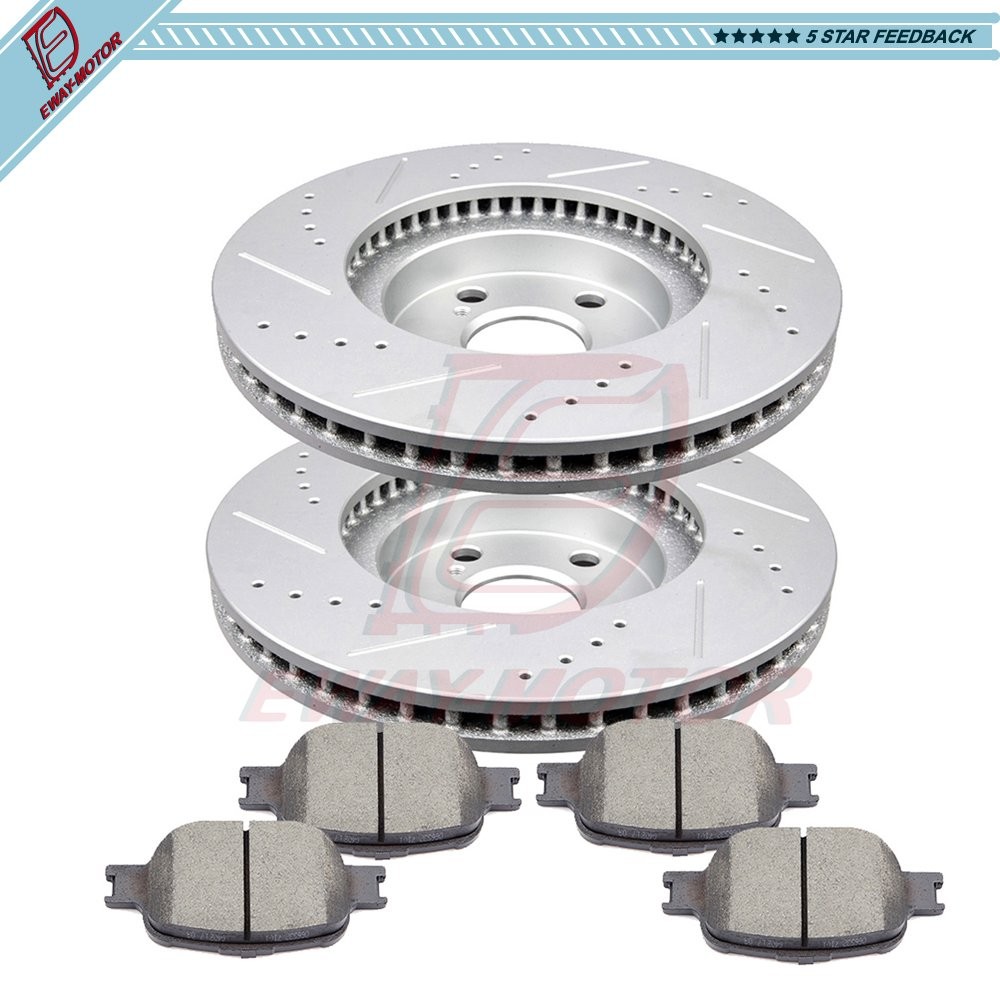 For 2005-2010 Scion tC Toyota Celica Front Ceramic Brake Rotors And Pads