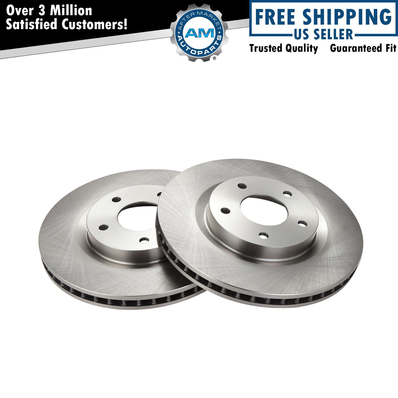Front Brake Rotors Left & Right Pair Set For Nissan Sentra SE-R Rogue 2
