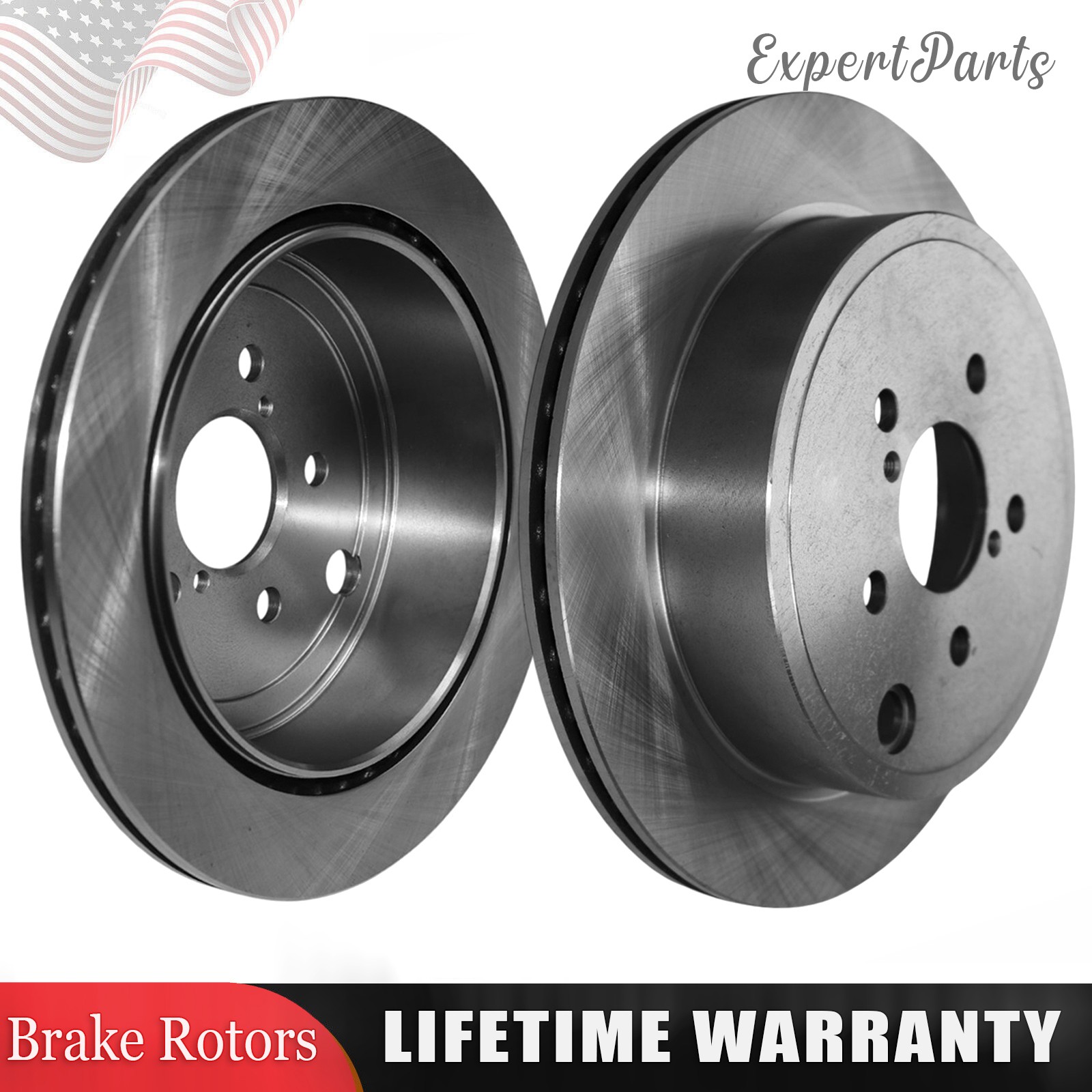 2pcs Rear Left & Right Disc Brake Rotors for Mini Cooper 2014-2019 1.5L 5 Lug