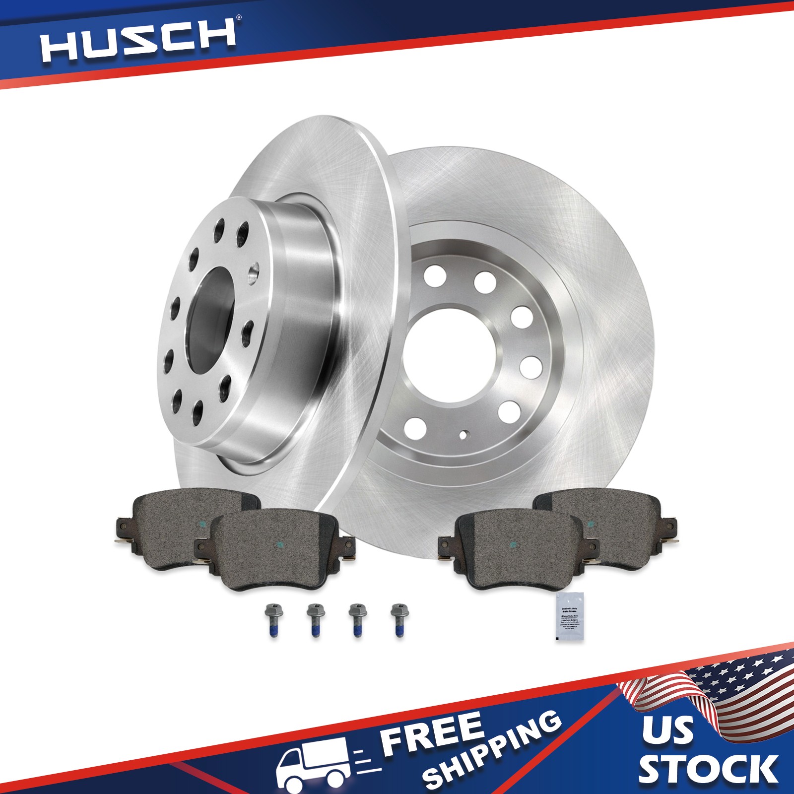 Rear 272mm Disc Brake Rotors Ceramic Pads for 2015 2016-2018 VW GOLF GTI Passat