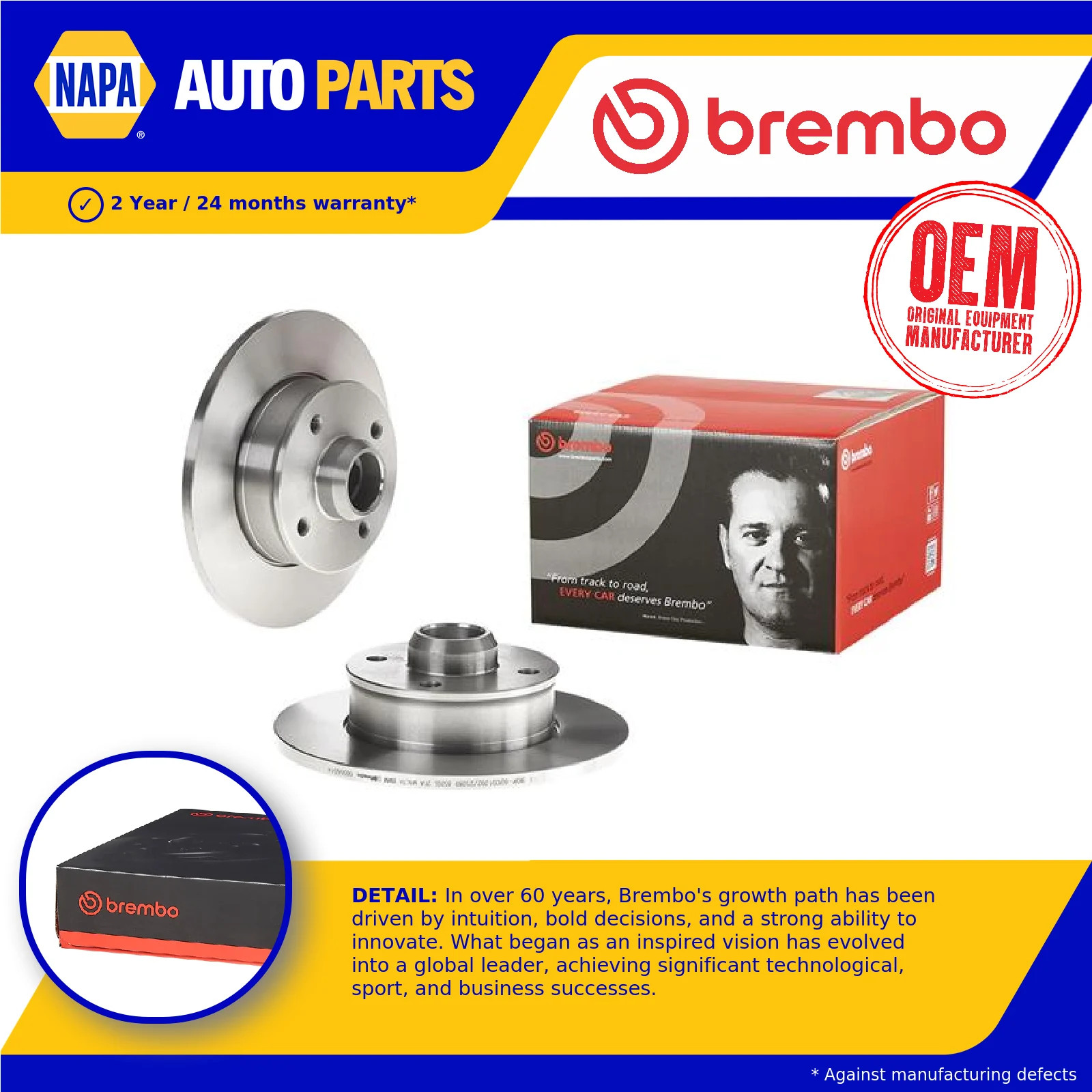 2x Brake Discs Pair Solid fits VW VENTO 1H2 2.0 Rear 91 to 98 226mm Set Brembo