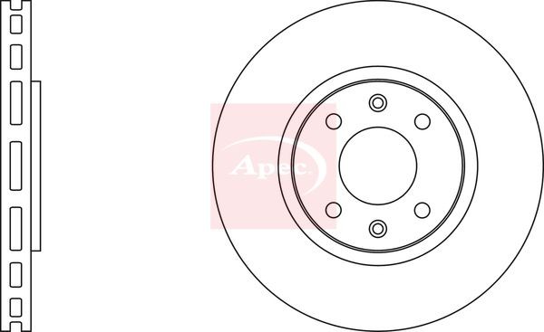 2x APEC Front Brake Discs For PEUGEOT 308 CC (4B_) 1.6 1 103kW/140HP/1598cc